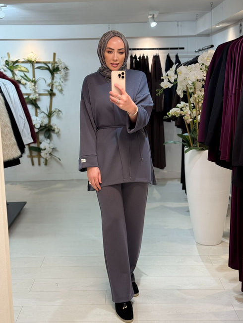 Set met Ceintuur Antraciet