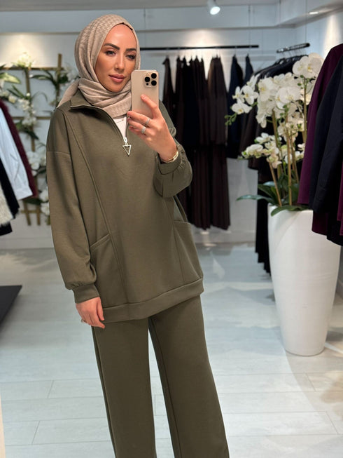 Zip Pocket Set Khaki
