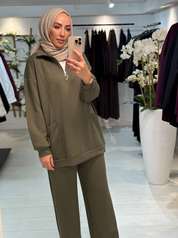 Zip Pocket Set Khaki