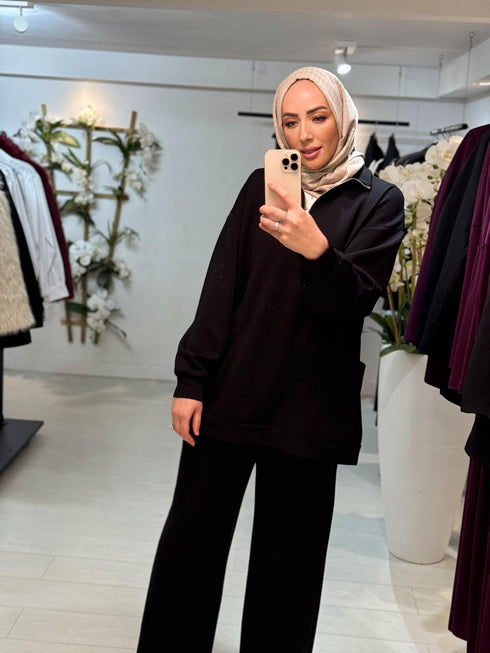 Zip Pocket Set Zwart