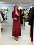 Twist Dress Burgundy (ook grote maten)