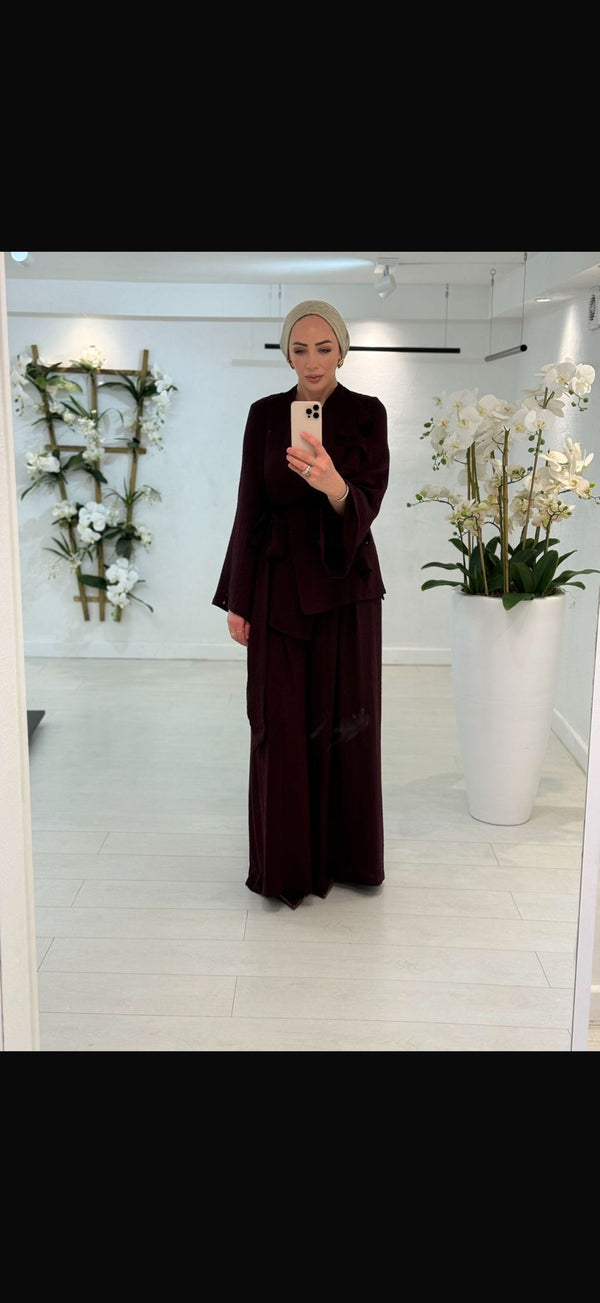 Elegante 2 delige set Burgundy