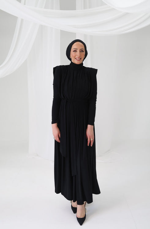 Pleated Dress Black