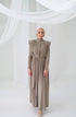Pleated Dress Beige