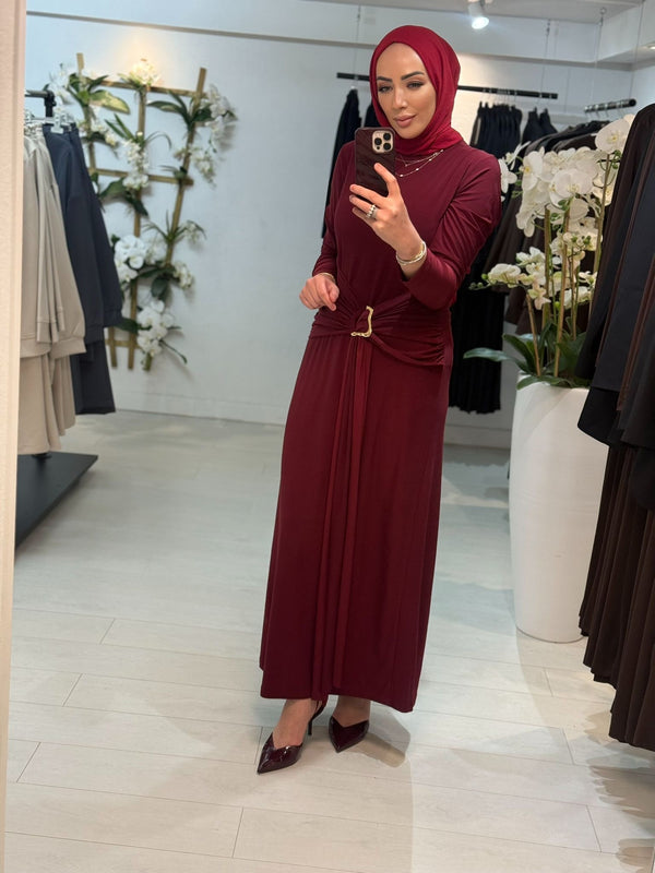Classy Dress Burgundy