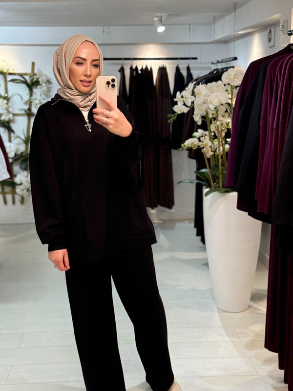 Zip Pocket Set Zwart