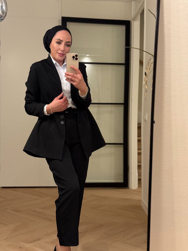Getailleerde Blazer Zwart