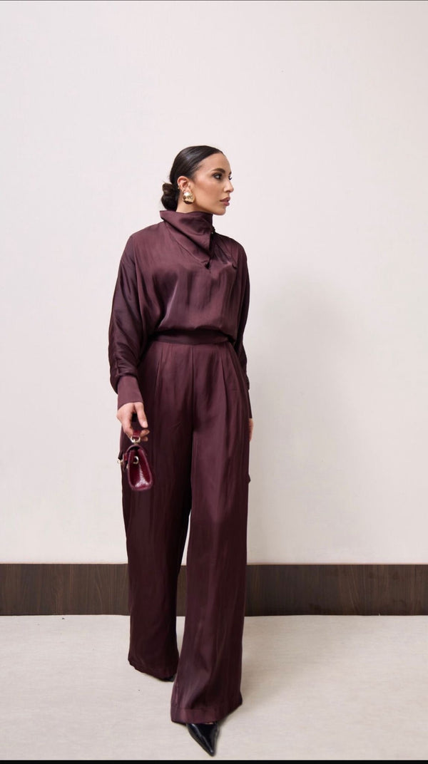 Satin Set Burgundy