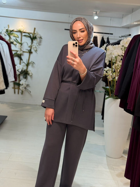 Set met Ceintuur Antraciet