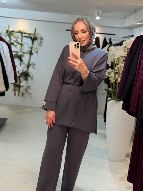 Set met Ceintuur Antraciet