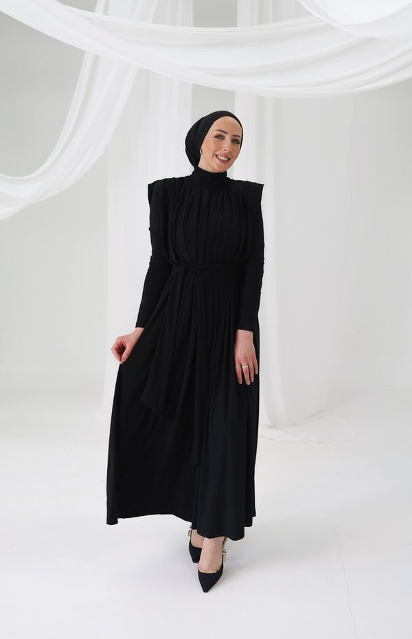Pleated Dress Black