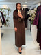 Golden Detail Dress Koffiebruin