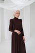 Pleated Dress Brown